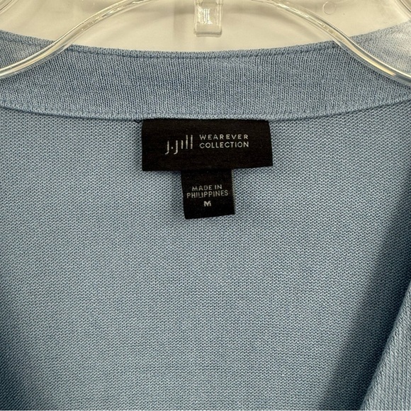 J. Jill Wearever Collection Blue Button-Up Cardigan Sweater Women V-Neck Size M - Picture 6 of 10